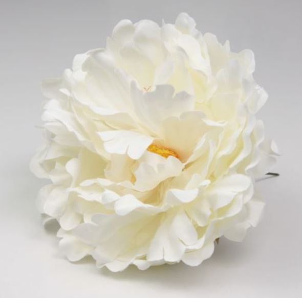 Fleur Pivoine Paris Couleur Blanc. 16cm